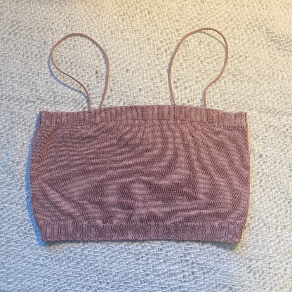 Aeropostale Dusty Pink Knit Crop Tank